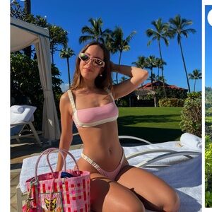 Strawberry Milk Mob Pink and Cream Bikini